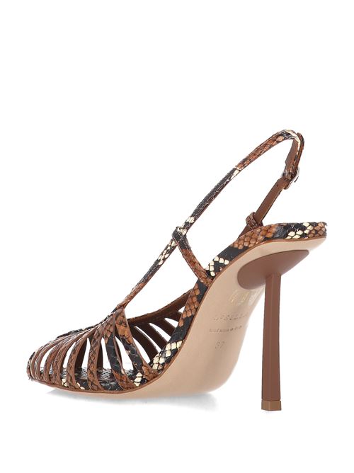 Chocolate brown high stiletto sandal LE SILLA | 3405C090BXPPDUR723